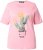 Ulla Popken Cactus Short Sleeve Graphic Tee Pink - Koszulki z nadrukiem dla kobiet - 