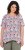 Ulla Popken Half-sleeve A-line V-neck Pointed Hem Animal Pattern T-shirt Snow White - Koszulki z nadrukiem dla kobiet - 