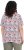 Ulla Popken Half-sleeve A-line V-neck Pointed Hem Animal Pattern T-shirt Snow White - Koszulki z nadrukiem dla kobiet - 