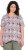 Ulla Popken Half-sleeve A-line V-neck Pointed Hem Animal Pattern T-shirt Pastel Rose - Koszulki z nadrukiem dla kobiet - 