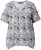 Ulla Popken Half-sleeve A-line V-neck Pointed Hem Animal Pattern T-shirt Moss - Koszulki z nadrukiem dla kobiet - 