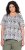 Ulla Popken Half-sleeve A-line V-neck Pointed Hem Animal Pattern T-shirt Moss - Koszulki z nadrukiem dla kobiet - 