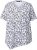 Ulla Popken Bow Print Short Sleeve Pointed Hem Tee Snow White - Koszulki z nadrukiem dla kobiet - 