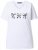 Ulla Popken Bow Short Sleeve Graphic Tee Snow White - Koszulki z nadrukiem dla kobiet - 