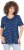Ulla Popken Tile Print Short Sleeve Pleated Tee Dark Blue - Koszulki z nadrukiem dla kobiet - 