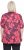Ulla Popken Quick Drying Flower Print Short Sleeve Tee Dark Cherry - Koszulki z nadrukiem dla kobiet - 