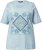 Ulla Popken Paisley Short Sleeve Graphic Tee Light Moss Green - Koszulki z nadrukiem dla kobiet - 