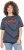 Ulla Popken Striped 1987 Boat Neck Tee Navy Blue - Koszulki z nadrukiem dla kobiet - 