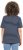 Ulla Popken Striped 1987 Boat Neck Tee Navy Blue - Koszulki z nadrukiem dla kobiet - 