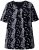 Ulla Popken Letter Print Short Sleeve Tee Black - Koszulki z nadrukiem dla kobiet - 