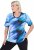 Ulla Popken Cutout Abstract Print Short Sleeve Tee Light Sapphire - Koszulki z nadrukiem dla kobiet - 