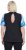 Ulla Popken Cutout Abstract Print Short Sleeve Tee Light Sapphire - Koszulki z nadrukiem dla kobiet - 