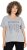 Ulla Popken WONDER Short Sleeve Graphic Tee Light Grey Melange - Koszulki z nadrukiem dla kobiet - 