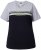 Ulla Popken Nostalgic Escape Performance T-Shirt Black - Koszulki z nadrukiem dla kobiet - 