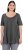 Ulla Popken Essential Front Pleat Tee Graphite Grey - T-shirty - 