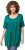 Ulla Popken Essential Front Pleat Tee Dark Emerald - T-shirty - 