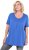 Ulla Popken Essential Front Pleat Tee Peacock Blue - T-shirty - 