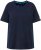 Ulla Popken Piping Accent Functional UVP 50+ Stretch Knit Top Navy Blue - T-shirty - 