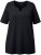 Ulla Popken Essential Notch Neck Stretch Tee Black - T-shirty - 