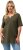 Ulla Popken Essential Notch Neck Stretch Tee Forest Green - T-shirty - 