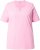 Ulla Popken Essential Notch Neck Stretch Tee Pink - T-shirty - 
