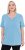 Ulla Popken Essential Notch Neck Stretch Tee Light Teal - T-shirty - 