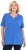 Ulla Popken Essential Notch Neck Stretch Tee Peacock Blue - T-shirty - 