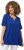 Ulla Popken Essential Notch Neck Stretch Tee Cobalt Blue - T-shirty - 