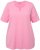Ulla Popken Essential Notch Neck Stretch Tee Light Pink - T-shirty - 