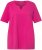 Ulla Popken Essential Notch Neck Stretch Tee Fuchsia Pink - T-shirty - 