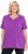 Ulla Popken Essential Notch Neck Stretch Tee Purple - T-shirty - 