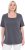 Ulla Popken Essential Square Neck Stretch Tee Graphite Grey - T-shirty - 