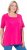 Ulla Popken Essential Square Neck Stretch Tee Magenta Pink - T-shirty - 