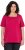 Ulla Popken Essential Square Neck Stretch Tee Dark Raspberry - T-shirty - 