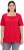 Ulla Popken Essential Square Neck Stretch Tee Red - T-shirty - 