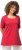 Ulla Popken Essential Square Neck Stretch Tee Dark Pink - T-shirty - 