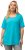 Ulla Popken Essential Square Neck Stretch Tee Deep Aqua - T-shirty - 