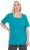 Ulla Popken Essential Square Neck Stretch Tee Teal - T-shirty - 