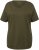 Ulla Popken Double Layer Rounded V-Neck Slim Fit Tee Forest Green - T-shirty - 