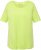 Ulla Popken Double Layer Rounded V-Neck Slim Fit Tee Lime Green - T-shirty - 