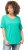 Ulla Popken Double Layer Rounded V-Neck Slim Fit Tee Turquioise Green - T-shirty - 