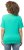 Ulla Popken Double Layer Rounded V-Neck Slim Fit Tee Turquioise Green - T-shirty - 