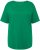 Ulla Popken Double Layer Rounded V-Neck Slim Fit Tee Green Emerald - T-shirty - 
