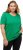 Ulla Popken Double Layer Rounded V-Neck Slim Fit Tee Green Emerald - T-shirty - 
