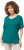 Ulla Popken Double Layer Rounded V-Neck Slim Fit Tee Dark Emerald - T-shirty - 