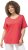 Ulla Popken Double Layer Rounded V-Neck Slim Fit Tee Dark Coral - T-shirty - 