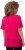 Ulla Popken Double Layer Rounded V-Neck Slim Fit Tee Magenta Pink - T-shirty - 