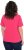 Ulla Popken Double Layer Rounded V-Neck Slim Fit Tee Dark Pink - T-shirty - 