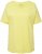 Ulla Popken Double Layer Rounded V-Neck Slim Fit Tee Lemon Yellow - T-shirty - 