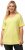 Ulla Popken Double Layer Rounded V-Neck Slim Fit Tee Lemon Yellow - T-shirty - 